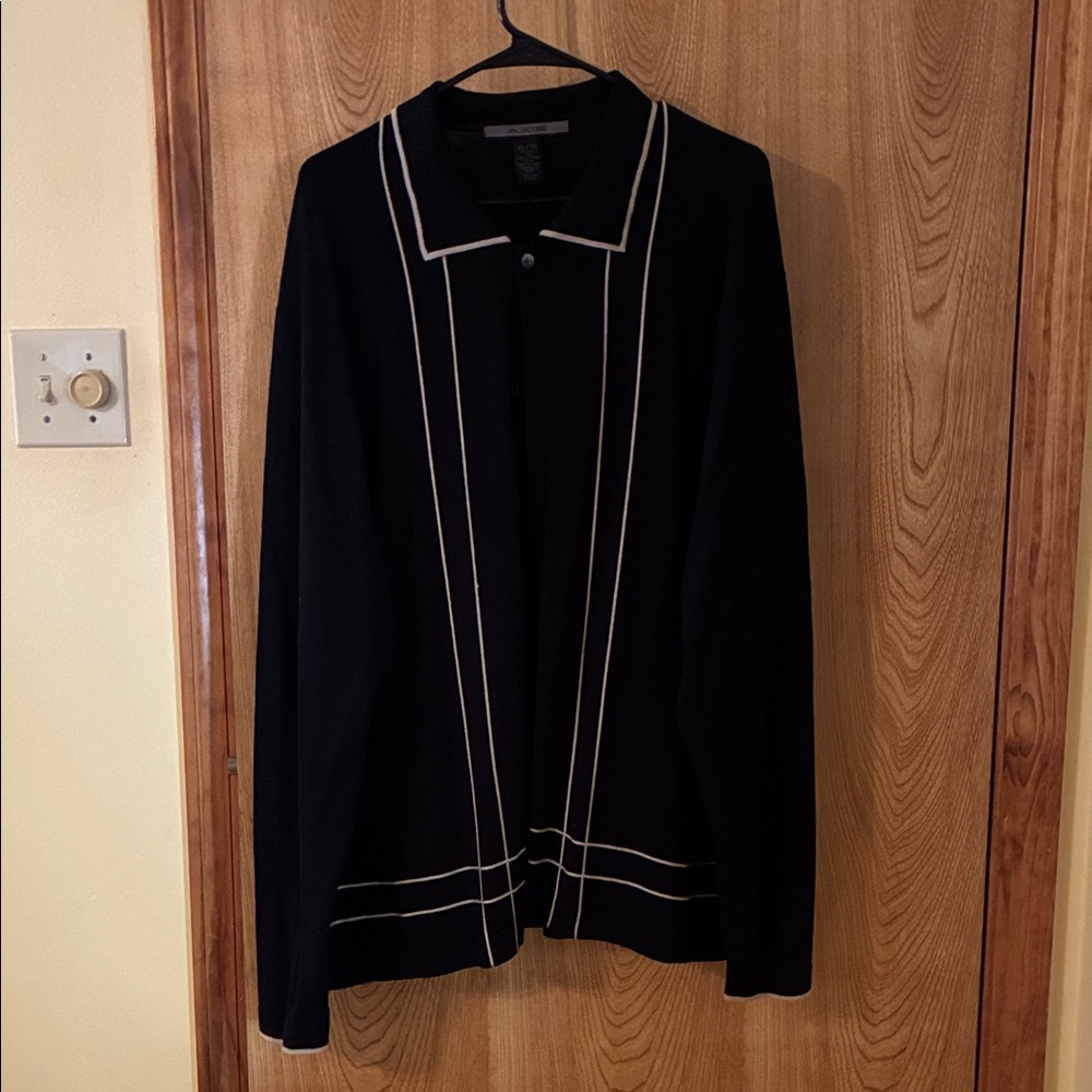 Men's Black Cardigan Sweater